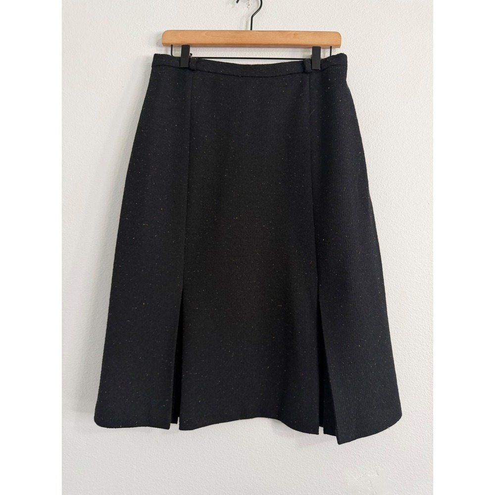 Vintage 70's Trissi - Pleated Midi‎ Speckled Skirt
